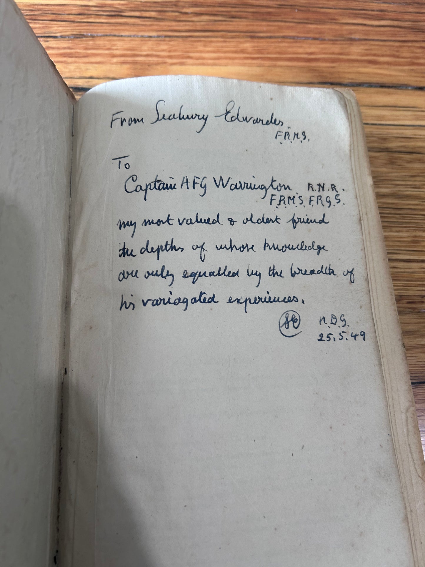 Scientific Curiosities of Sex Life - With historically important Inscription and Naval connection  - as is condition.