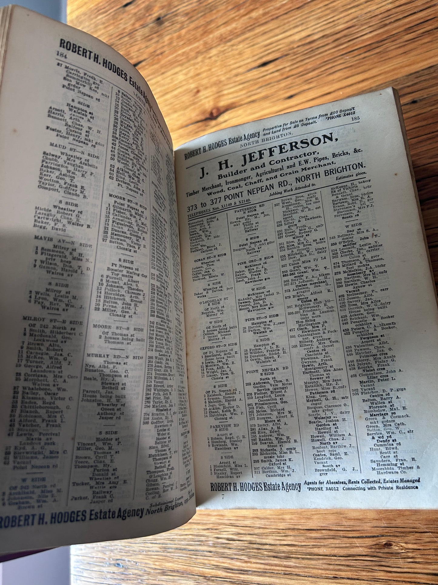 Rare Directory of Victoria - 1927 - Metro, Ballarat, Bendigo, and Geelong Areas - usually found only in museums.